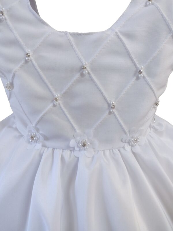 Vestido Bebê Menina Meses Florzinha Batizado Com Kit Calcinha E Faixa De Cabelo - Image 6