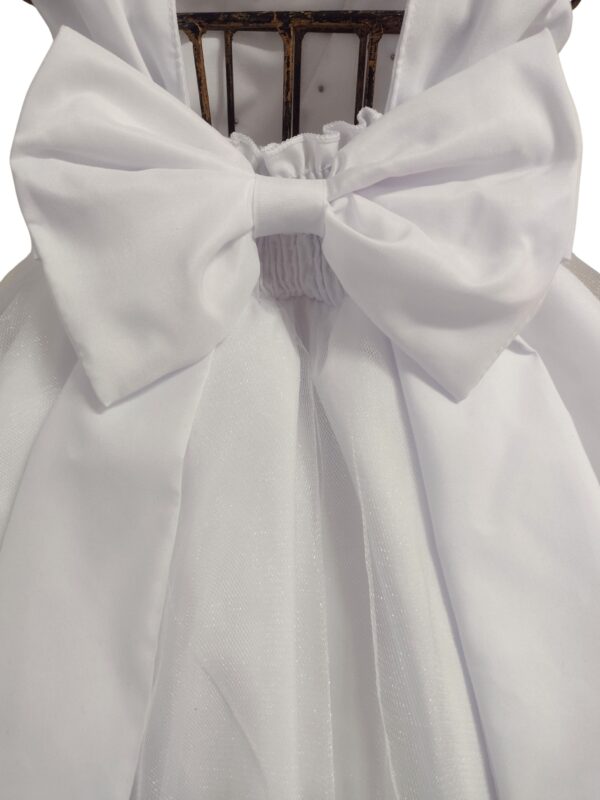 Vestido Batizado Bebê Bordado Delicado Com Faixa de Cabelo - Image 7