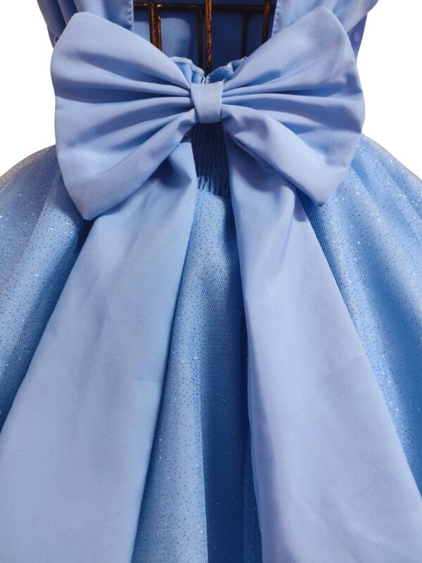 Vestido Bebê Batizado Poá Com Faixinha de Cabelo - Image 3