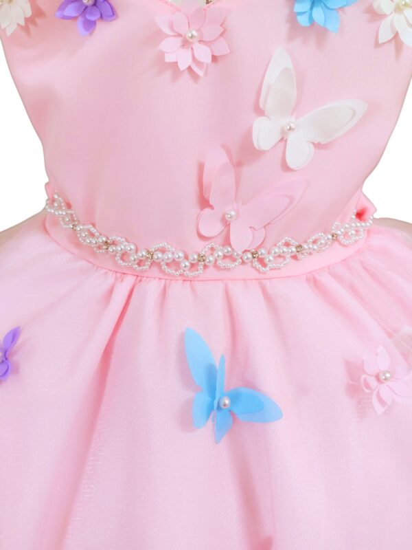 Vestido Infantil Princesa Jardim flores e borboletas - Image 6