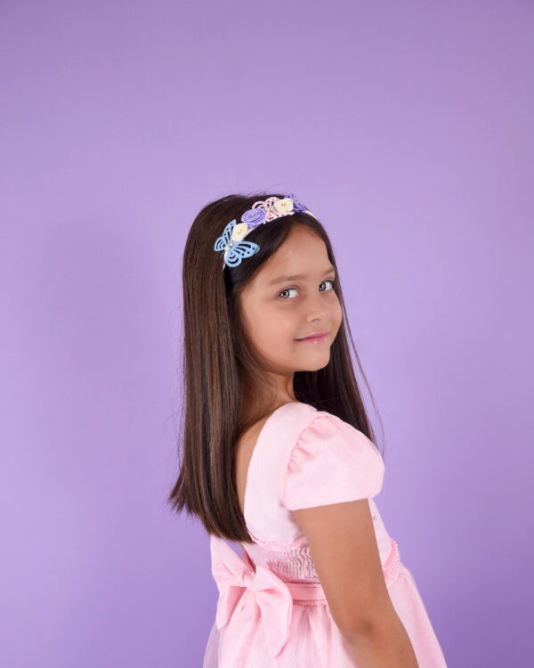 Vestido Infantil Princesa Nervura Com Saia De Brilho Festa - Image 2