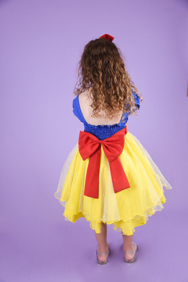 Vestido Branca De Neve Infantil Temático Princesa Luxo Festa - Image 4
