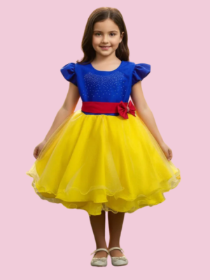 Vestido Branca De Neve Infantil Temático Princesa Luxo Festa
