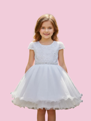 Vestido Infantil  Daminha de Casamento Batizado Bordado