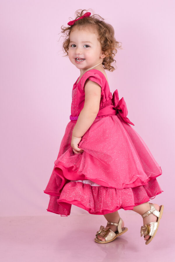 Vestido Infantil Menina Festa De Casamento Strass Brilho - Image 6