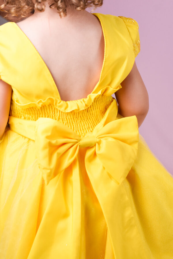 Vestido Infantil Menina Para Festa Bordado Com Cinto Strass Várias Cores - Image 7