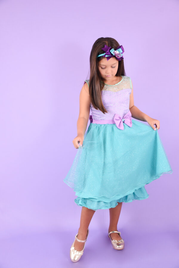 Vestido Infantil Sereia Ariel Princesa Do Mar Luxuoso Menina - Image 5