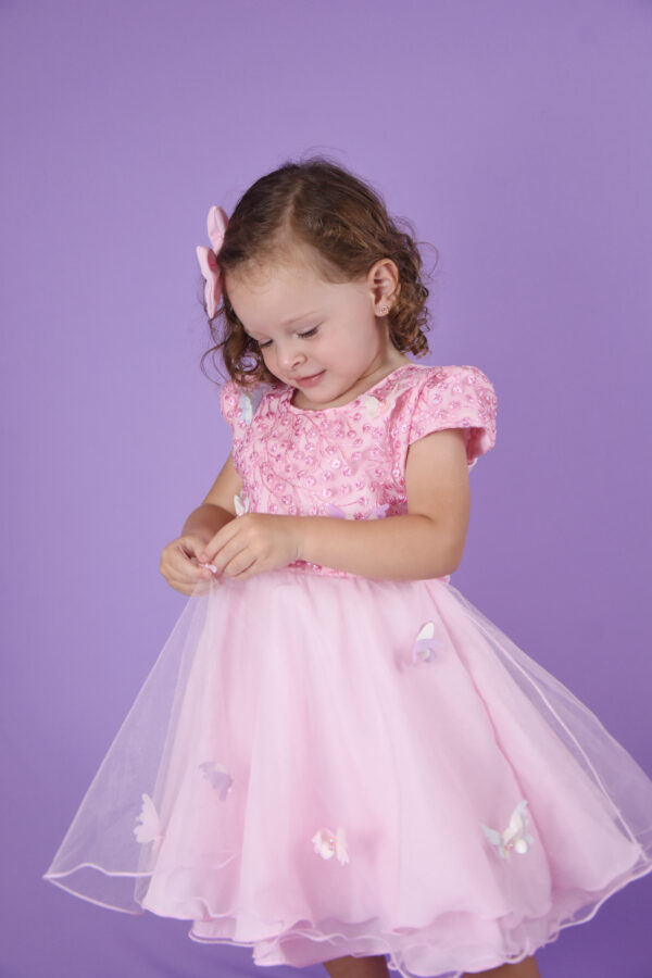 Vestido Infantil Curto Borboletas Encantada Festa Casamento Jardim - Image 8