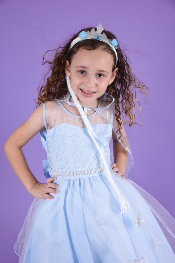 Vestido Frozen  Elsa Festa Infantil Princesa Capa Removível - Image 3