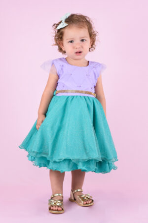 Vestido Infantil Menina Sereia Ariel Festa De Luxo Temático