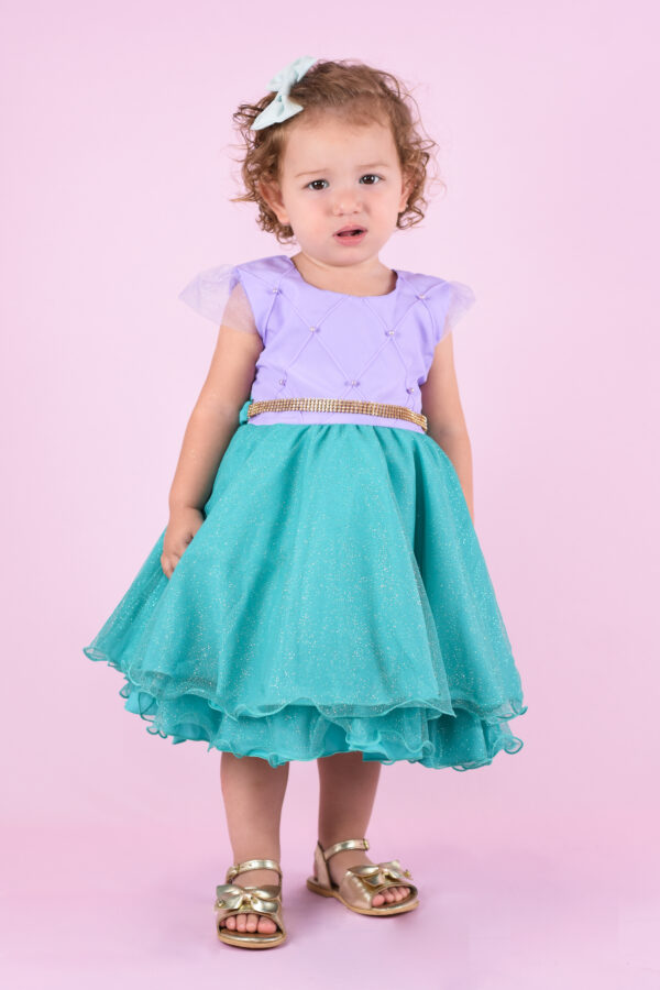 Vestido Infantil Menina Sereia Ariel Festa De Luxo Temático