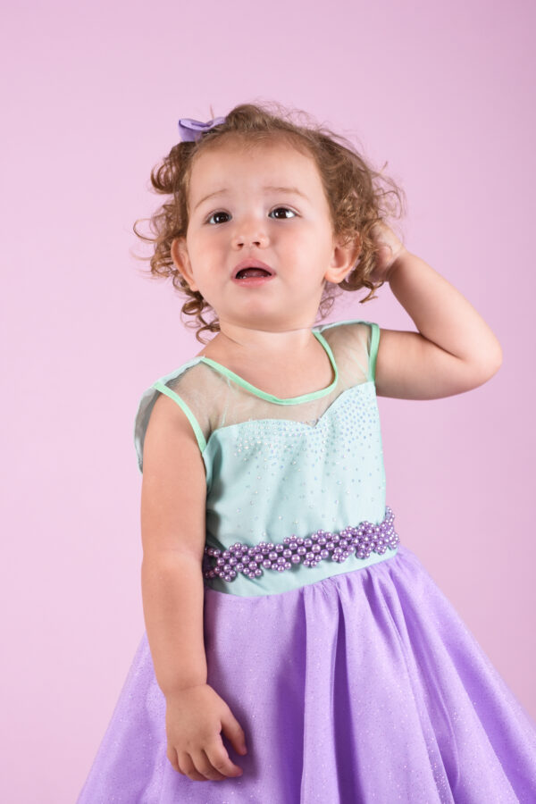 Vestido Infantil Princesa Ariel Luxo Fantasia Aniversário - Image 4