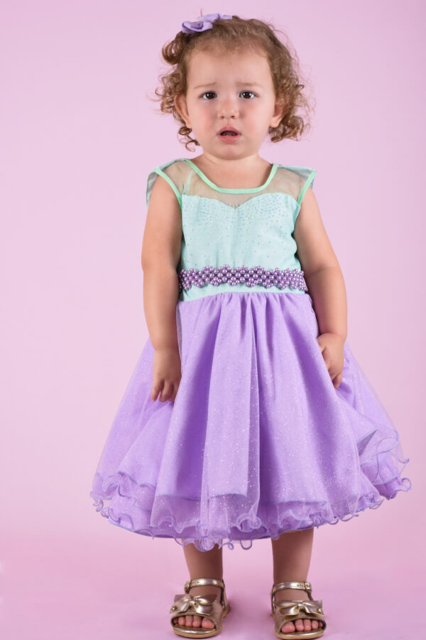 Vestido Infantil Princesa Ariel Luxo Fantasia Aniversário - Image 2