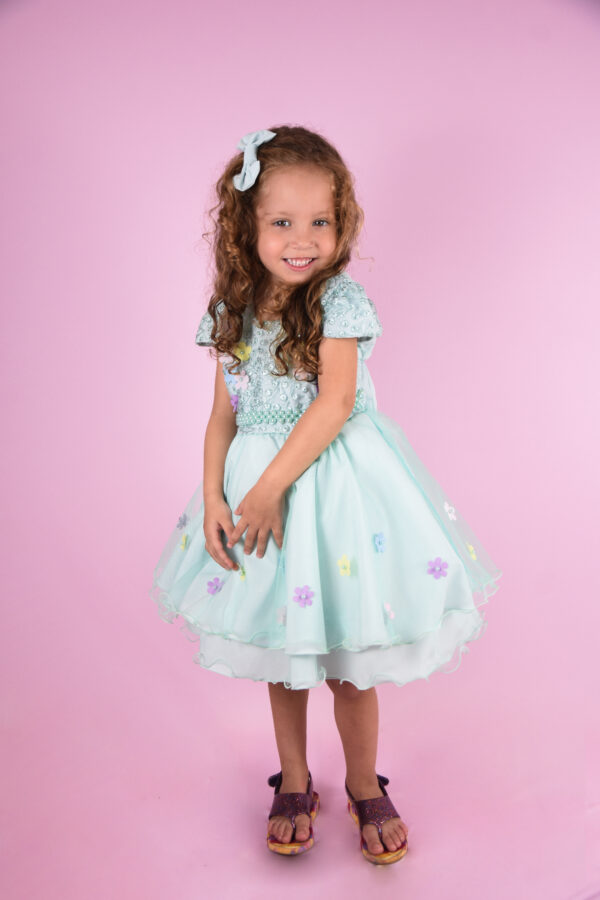 Vestido Infantil Festa Florzinha Curto Florista Luxo - Image 5