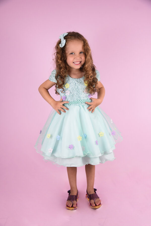 Vestido Infantil Festa Florzinha Curto Florista Luxo - Image 2