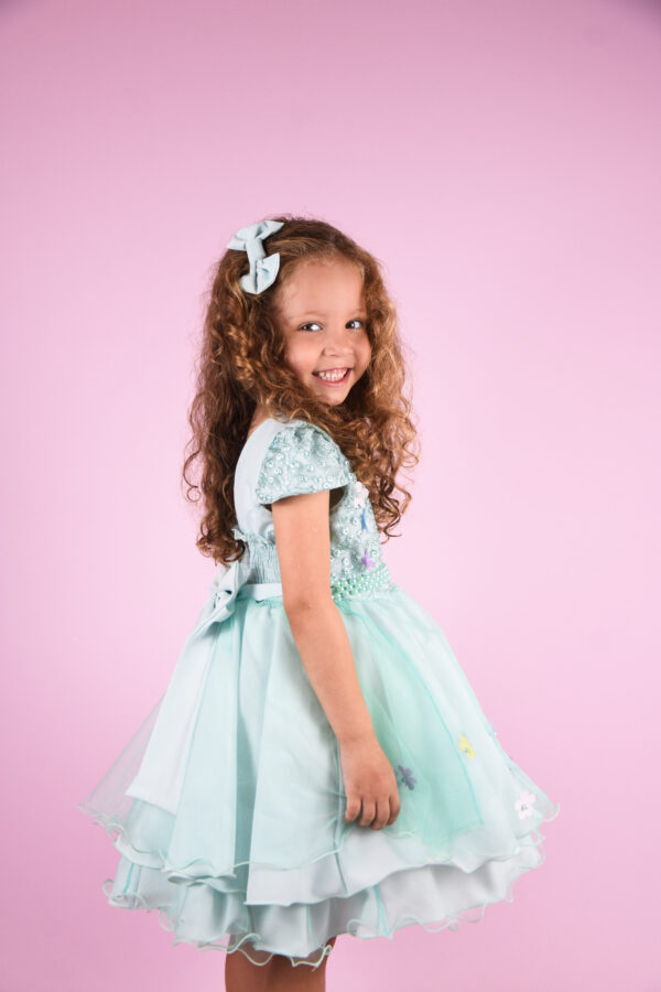 Vestido Infantil Festa Florzinha Curto Florista Luxo - Image 4
