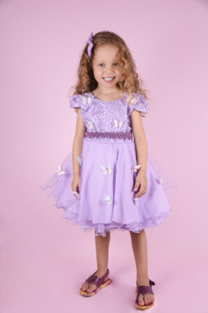 Vestido Infantil Curto Borboletas Encantada Festa Casamento Jardim