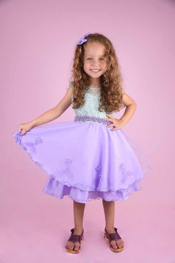 Vestido Infantil Ariel Princesa Sereia Aniversário Fantasia - Image 3