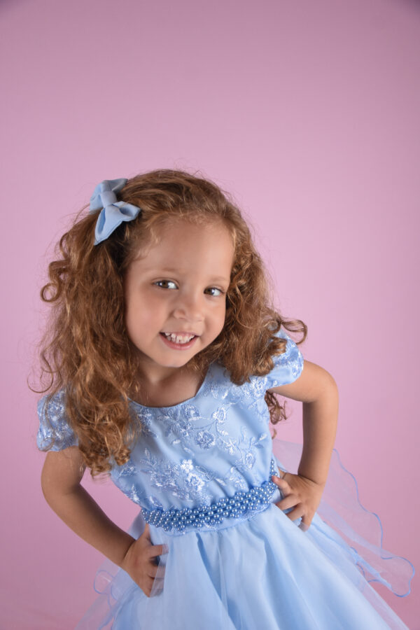 Vestido Menina Infantil Casamento Social Com Cinto Luxuoso Bordado - Image 4