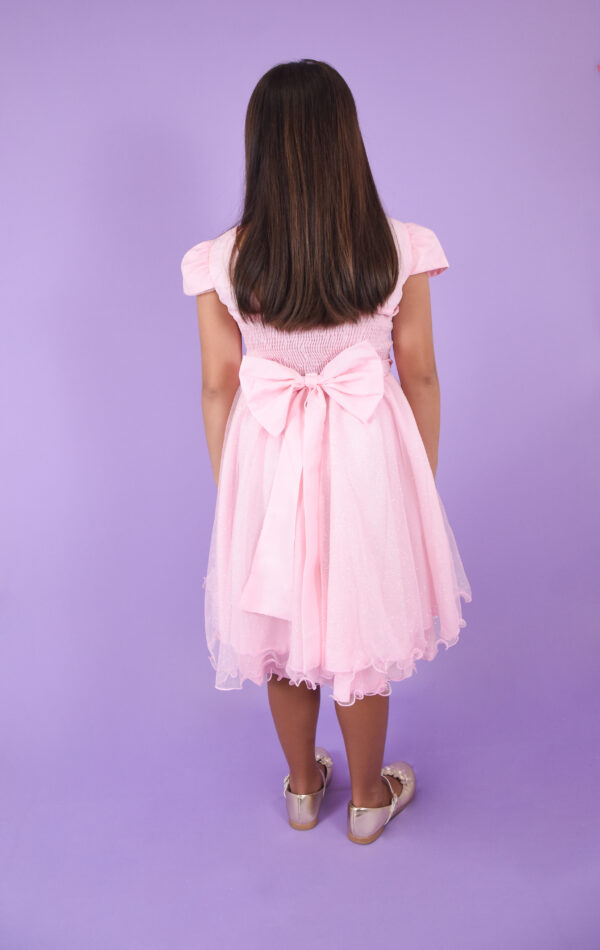 Vestido Infantil Princesa Nervura Com Saia De Brilho Festa - Image 8