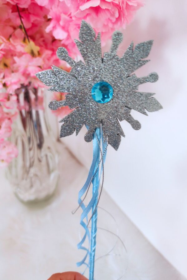 Kit  Frozen Com Tiara  Trança  Varinha Mágica Princesa - Image 2