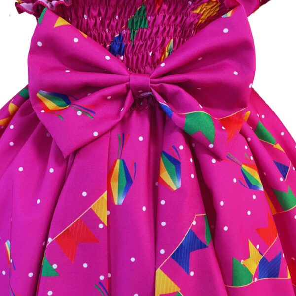 Vestido Festa Junina Quadrilha São João Flores Quadriculado Bandeirinhas - Image 7