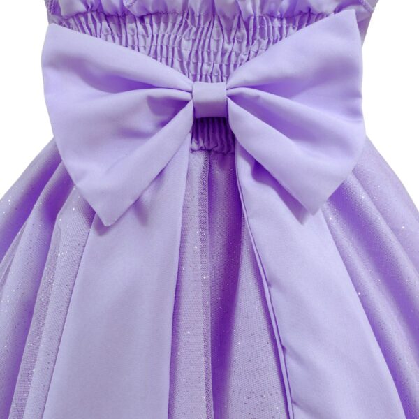 Vestido Infantil de Festa Glitter Perolas Elegante Com Babado - Image 7