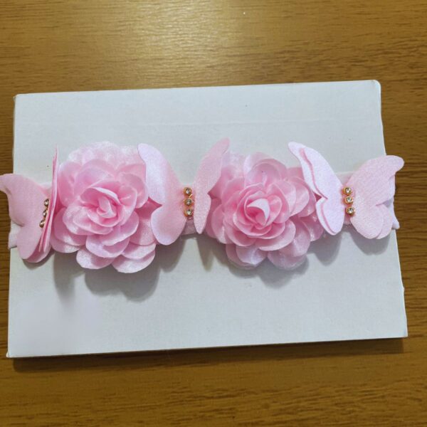 Faixa Tiara Infantil Borboleta Flor Laço Bebe RN - Image 5