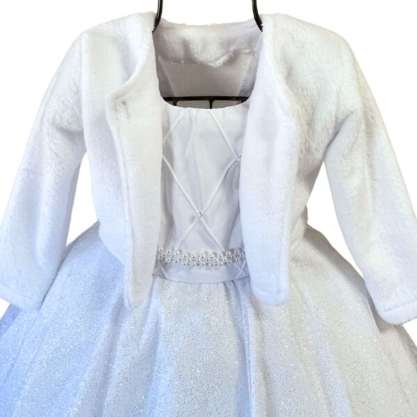 Casaquinho Bolero Infantil Menina Plush Inverno Aniversario Festa - Image 8