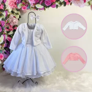 Casaquinho Bolero Infantil Menina Plush Inverno Aniversario Festa
